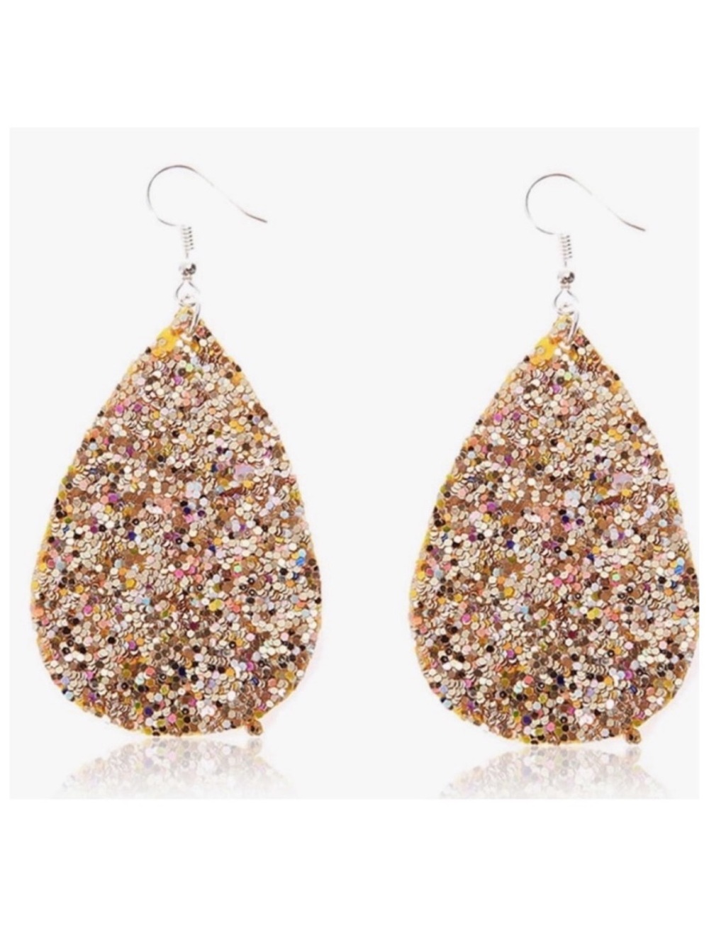 Gold glitter earrings